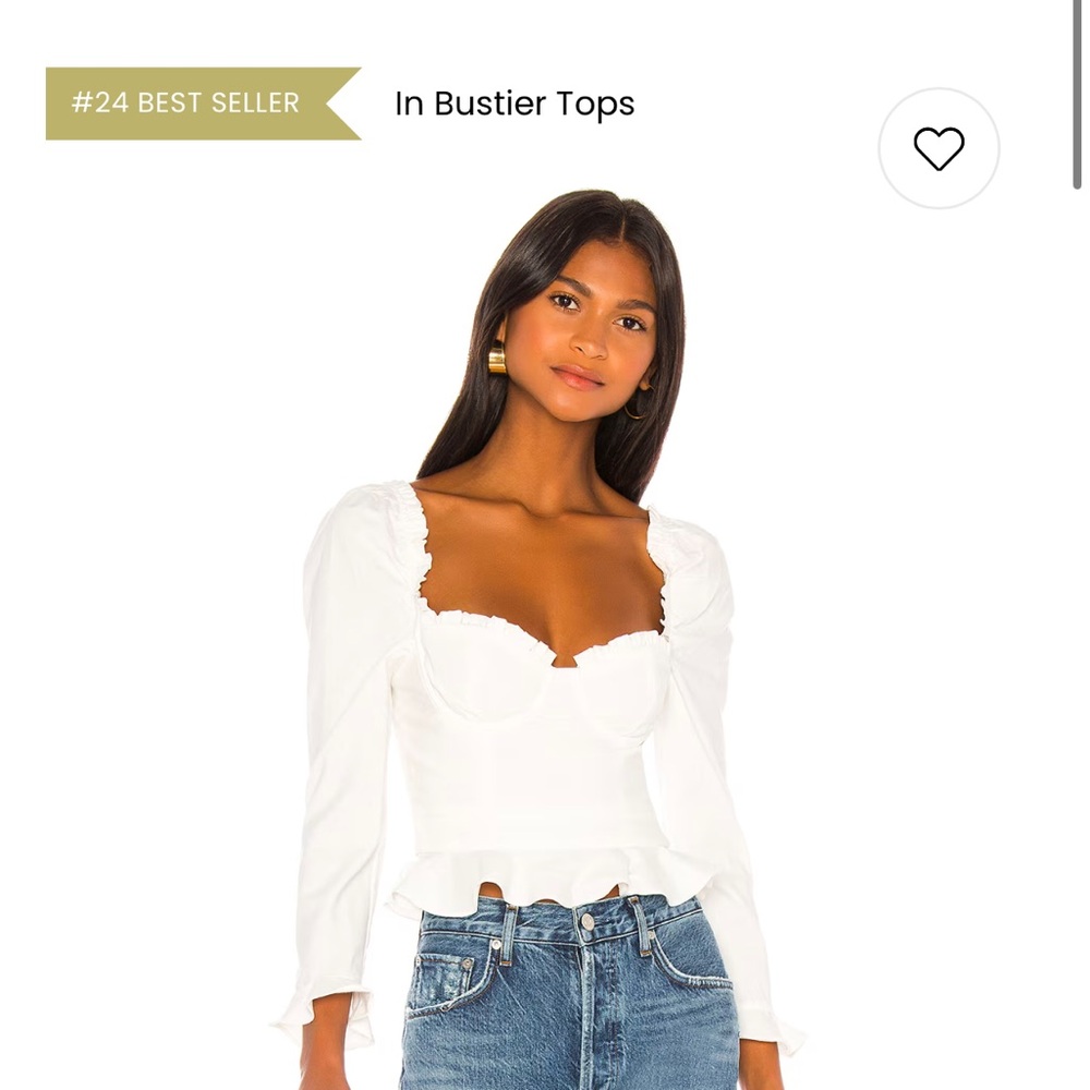 Majorelle Bustier white top from Revolve. Size small.